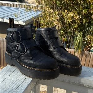 Dr. Martens Black Leather Platform Boots